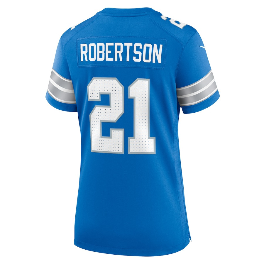 Amik Robertson 21 Detroit Lions Team Game Blue NFL Jersey Women's