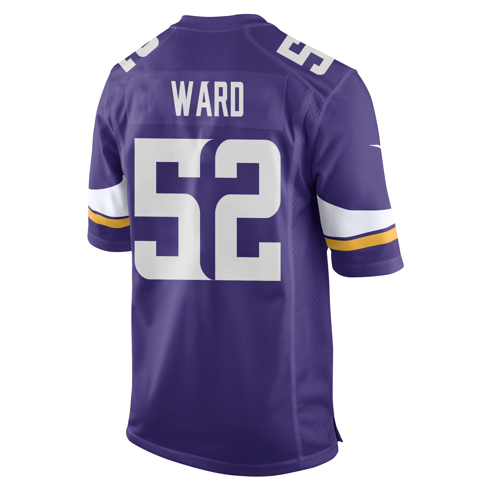 Jihad Ward 52 Minnesota Vikings Super Bowl LIX New Orleans Patch Game Purple NFL Jersey Men's