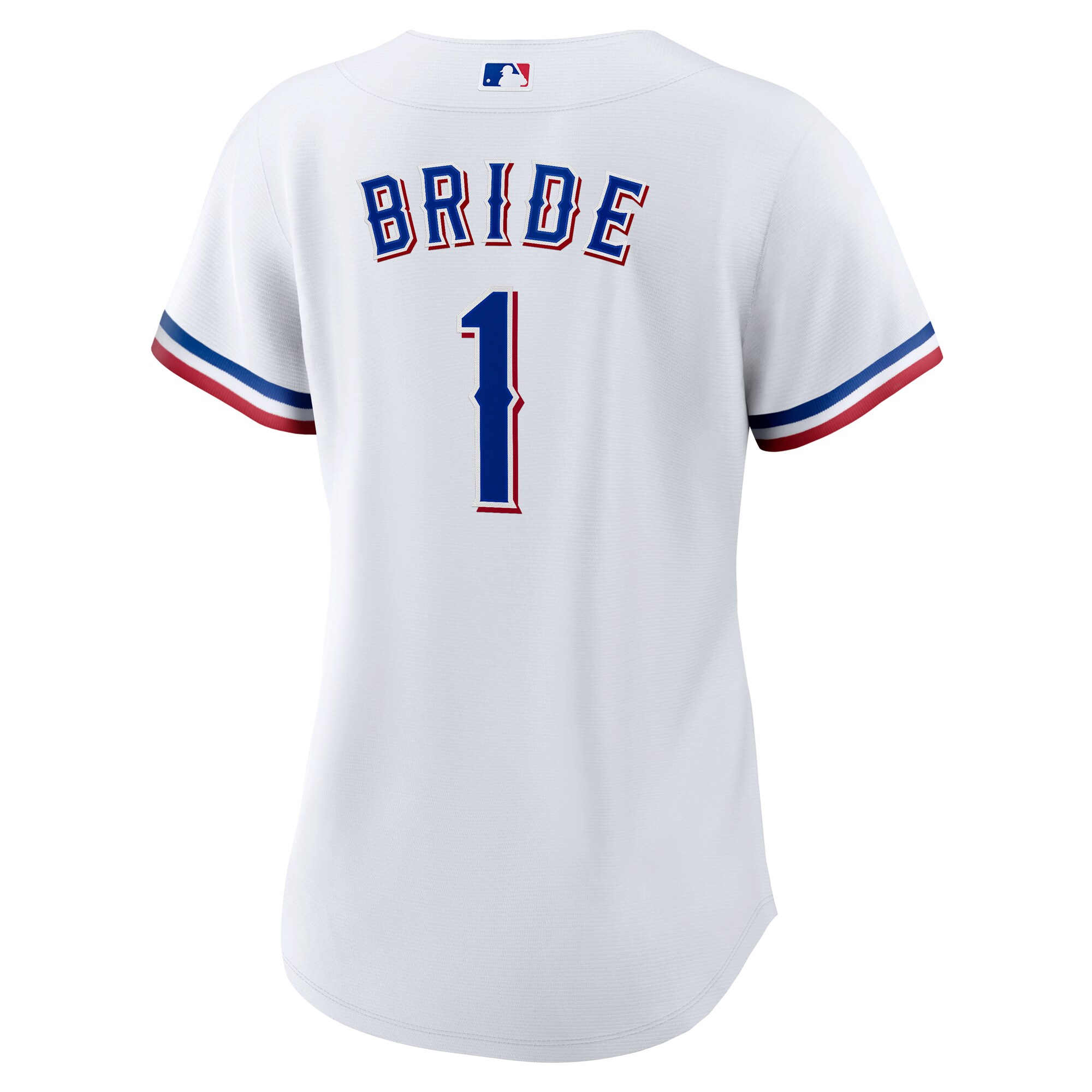 Texas Rangers White #1 Bride Home MLB Jersey Women's