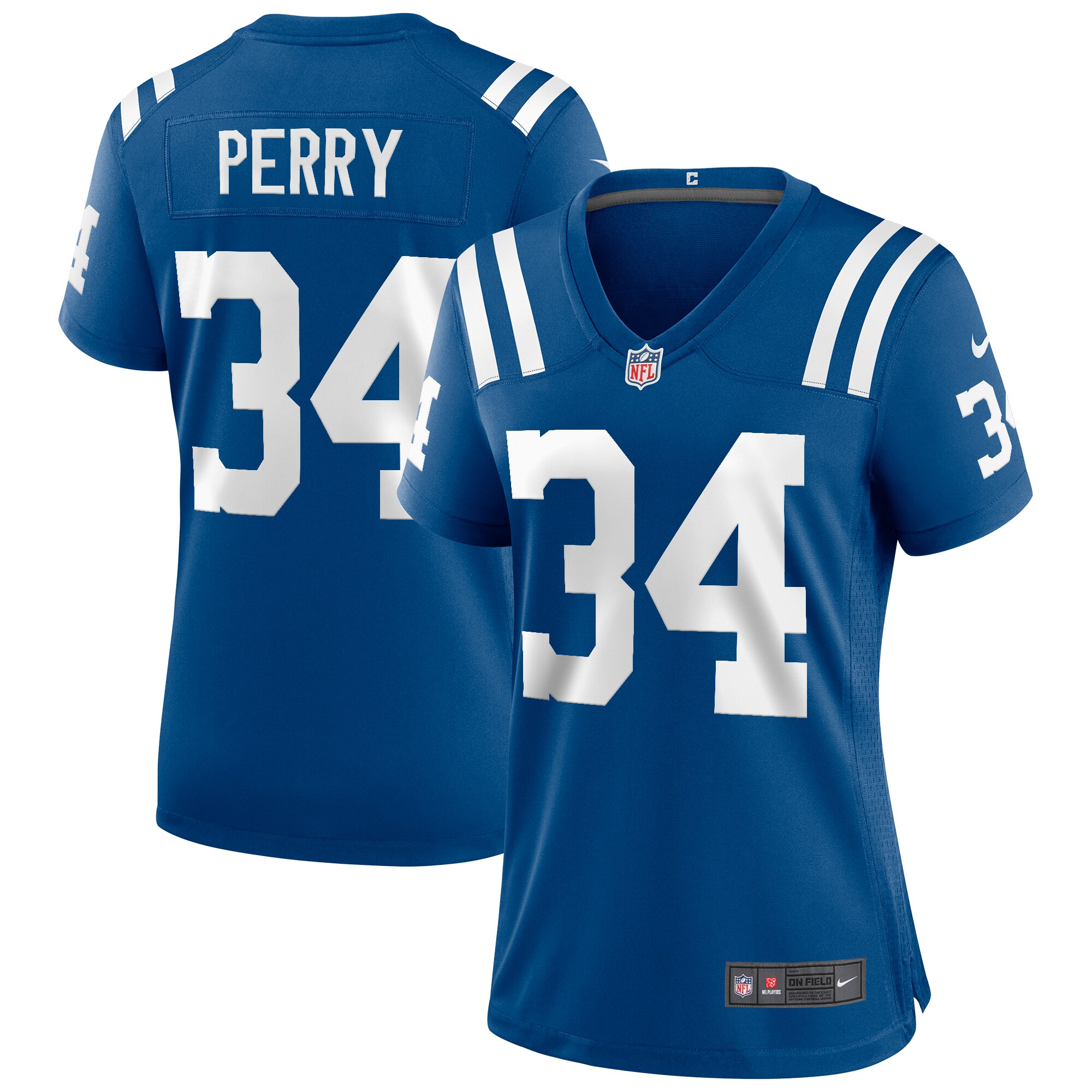 Indianapolis Colts Joe Perry Royal Game Retired Player NFL Jersey Women's