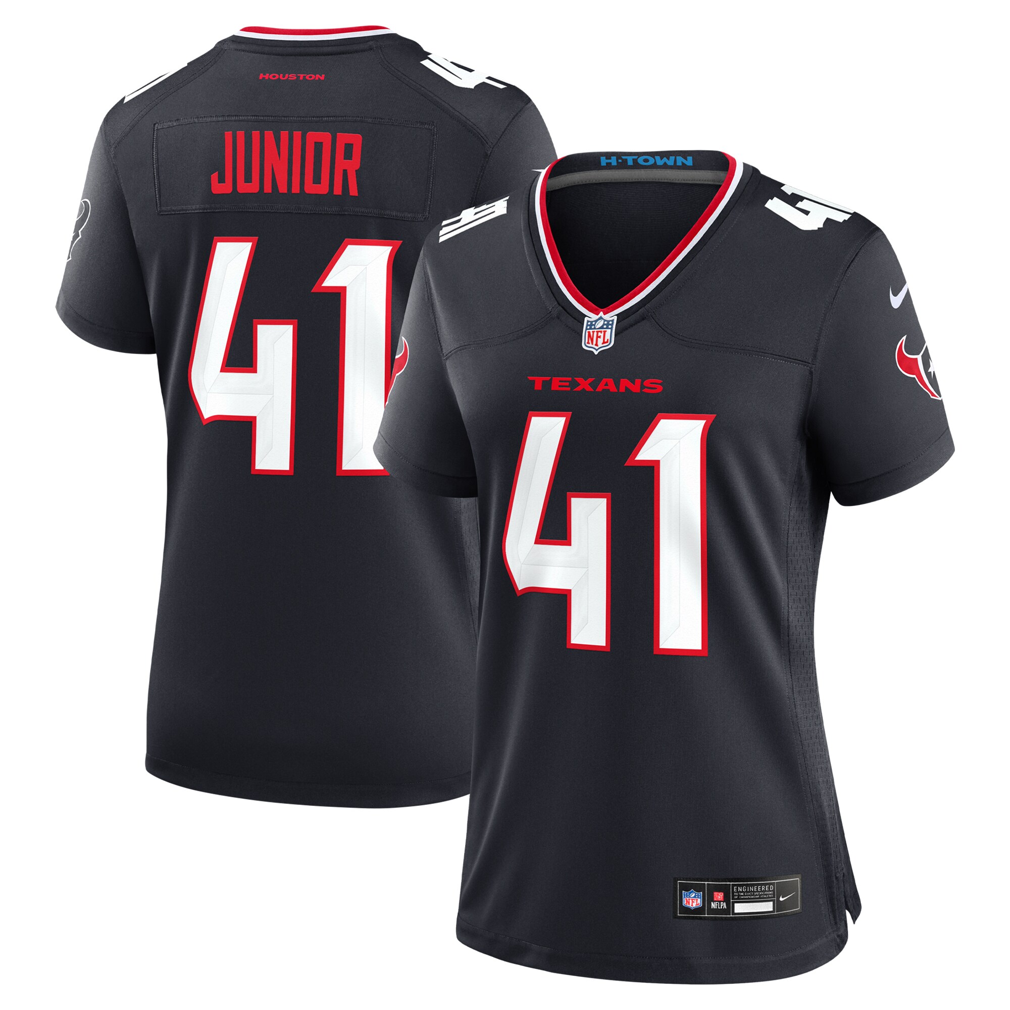 Houston Texans Gregory Junior Navy Team Game NFL Jersey Women's