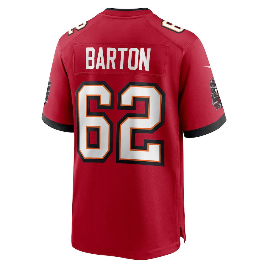Graham Barton 62 Tampa Bay Buccaneers Game Red NFL Jersey Men's