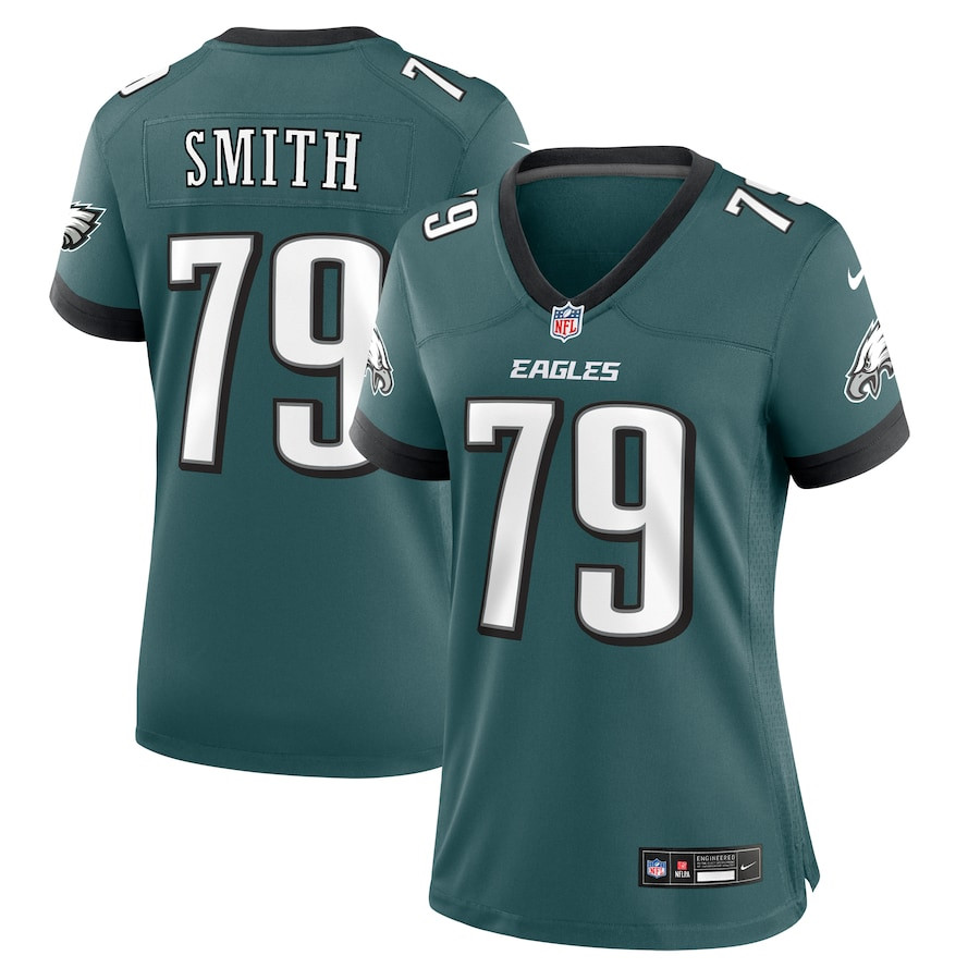 Lecitus Smith 79 Philadelphia Eagles Game Midnight Green NFL Jersey Women's
