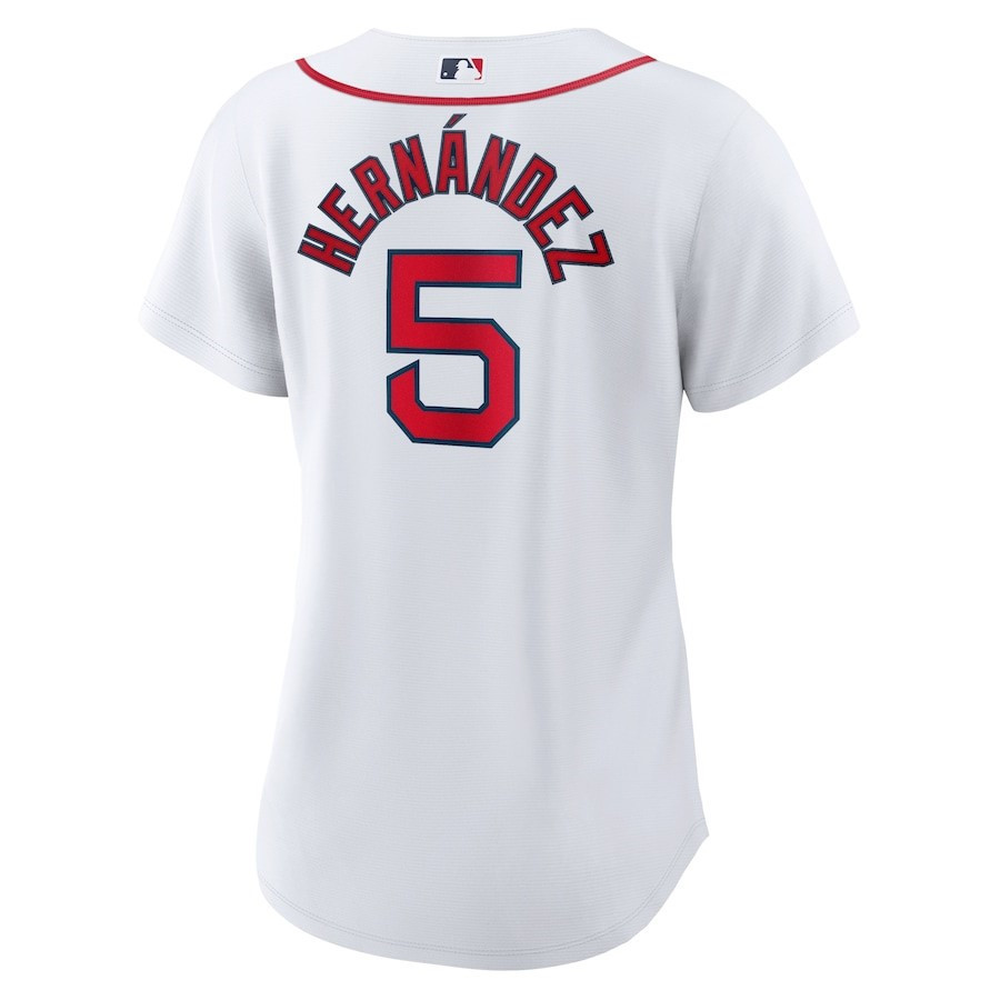 Enrique Hernandez 5 Boston Red Sox Home Player White MLB Jersey Women's