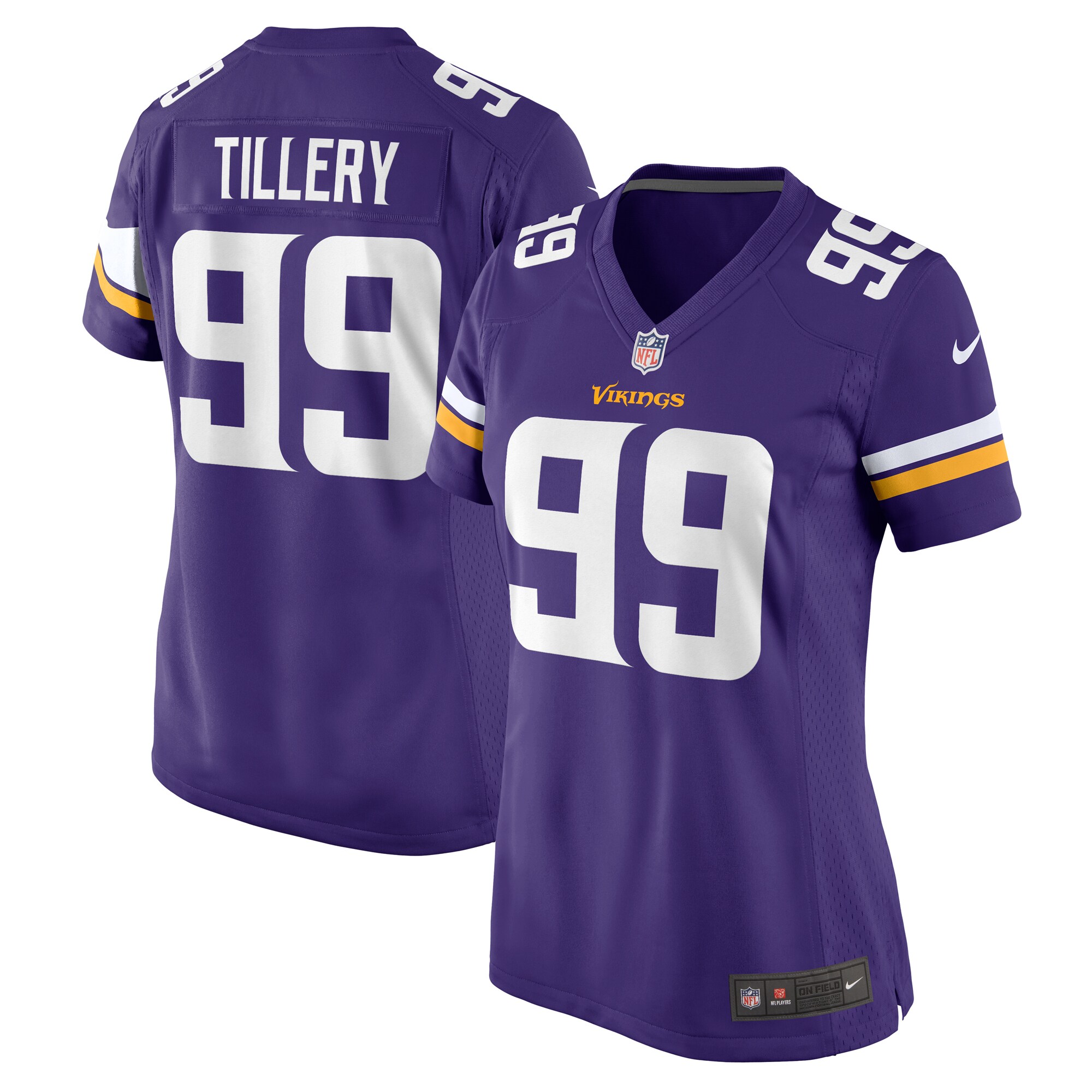 Minnesota Vikings Jerry Tillery Purple Game NFL Jersey Women's