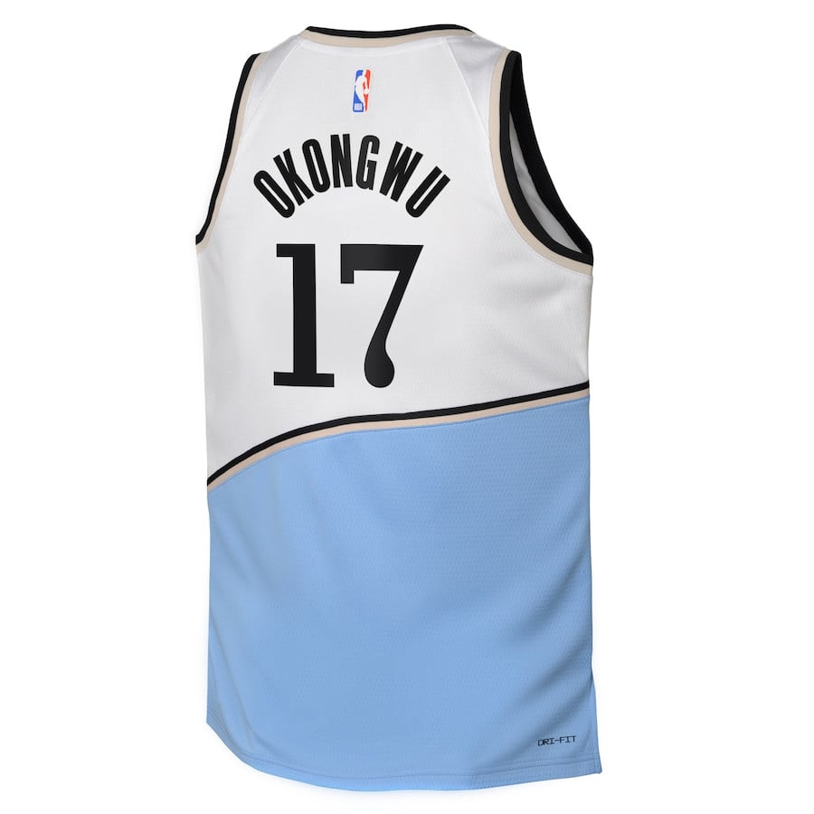 Onyeka Okongwu 17 Atlanta Hawks 2024/25 Swingman Playe City Editio White NBA Jersey Youth