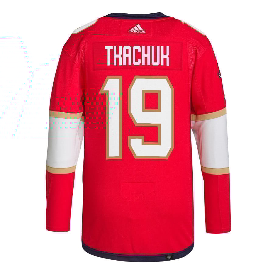 Matthew Tkachuk 19 Florida Panthers 2024 Playoffs Patch Home Red NHL Jersey Men's