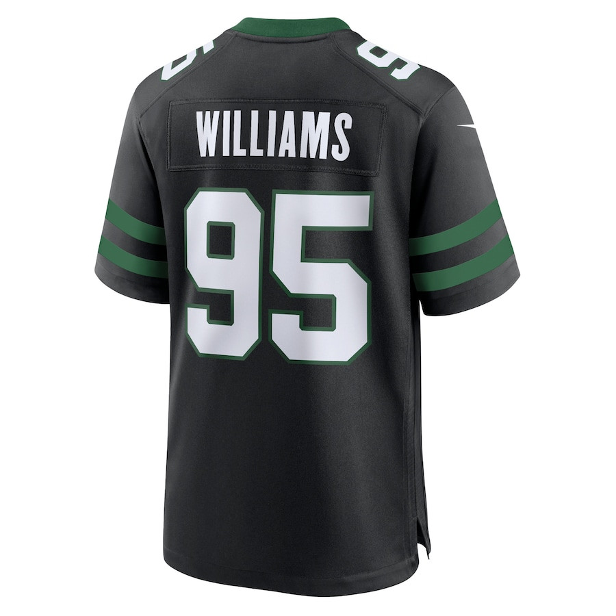 Quinnen Williams 95 New York Jets Alternate Game Legacy Black NFL Jersey Men's