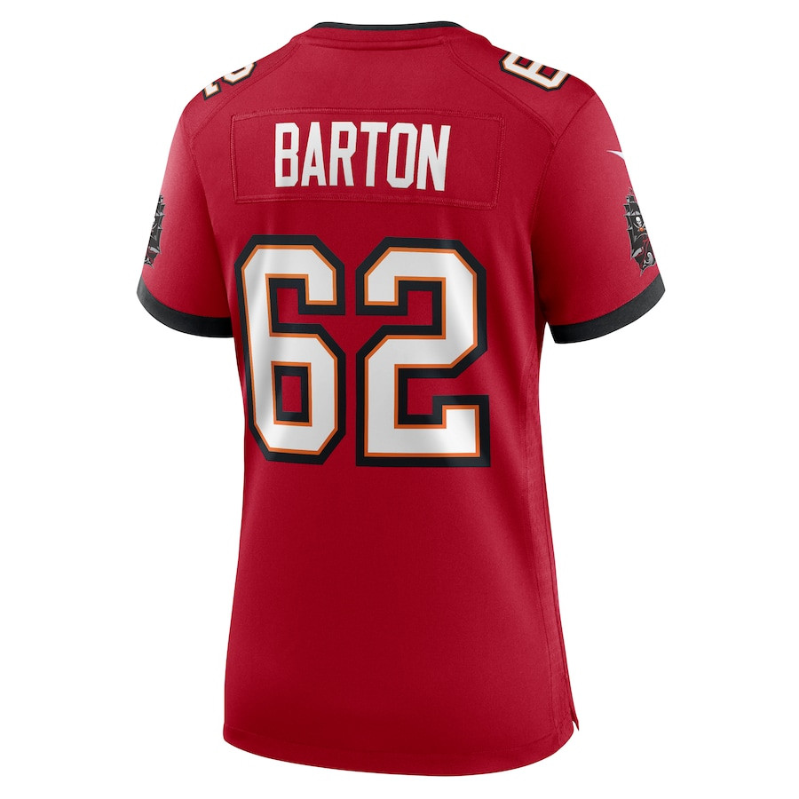 Graham Barton 62 Tampa Bay Buccaneers Game Red NFL Jersey Women's