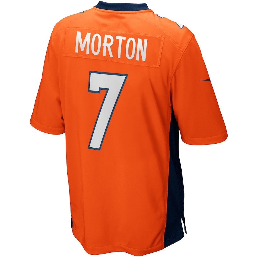 Craig Morton 7 Denver Broncos Game Retired Orange NFL Jersey Men's