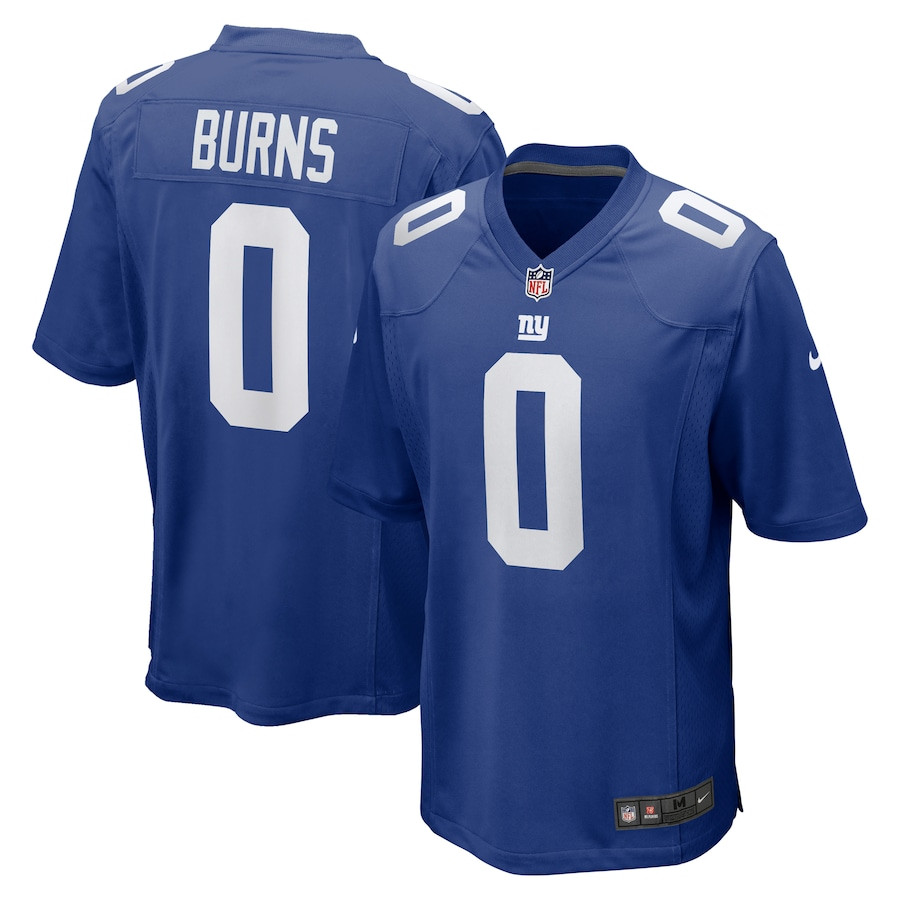 Brian Burns 0 New York Giants Game Royal NFL Jersey Men's