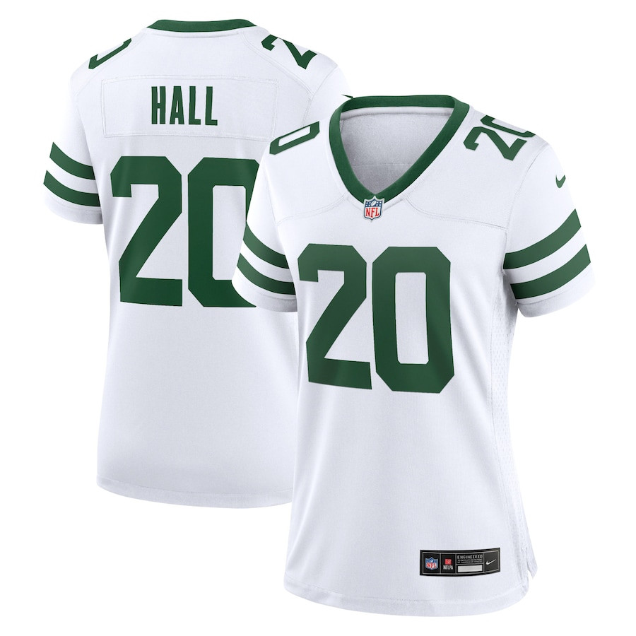 Breece Hall 20 New York Jets Game Legacy White NFL Jersey Women's