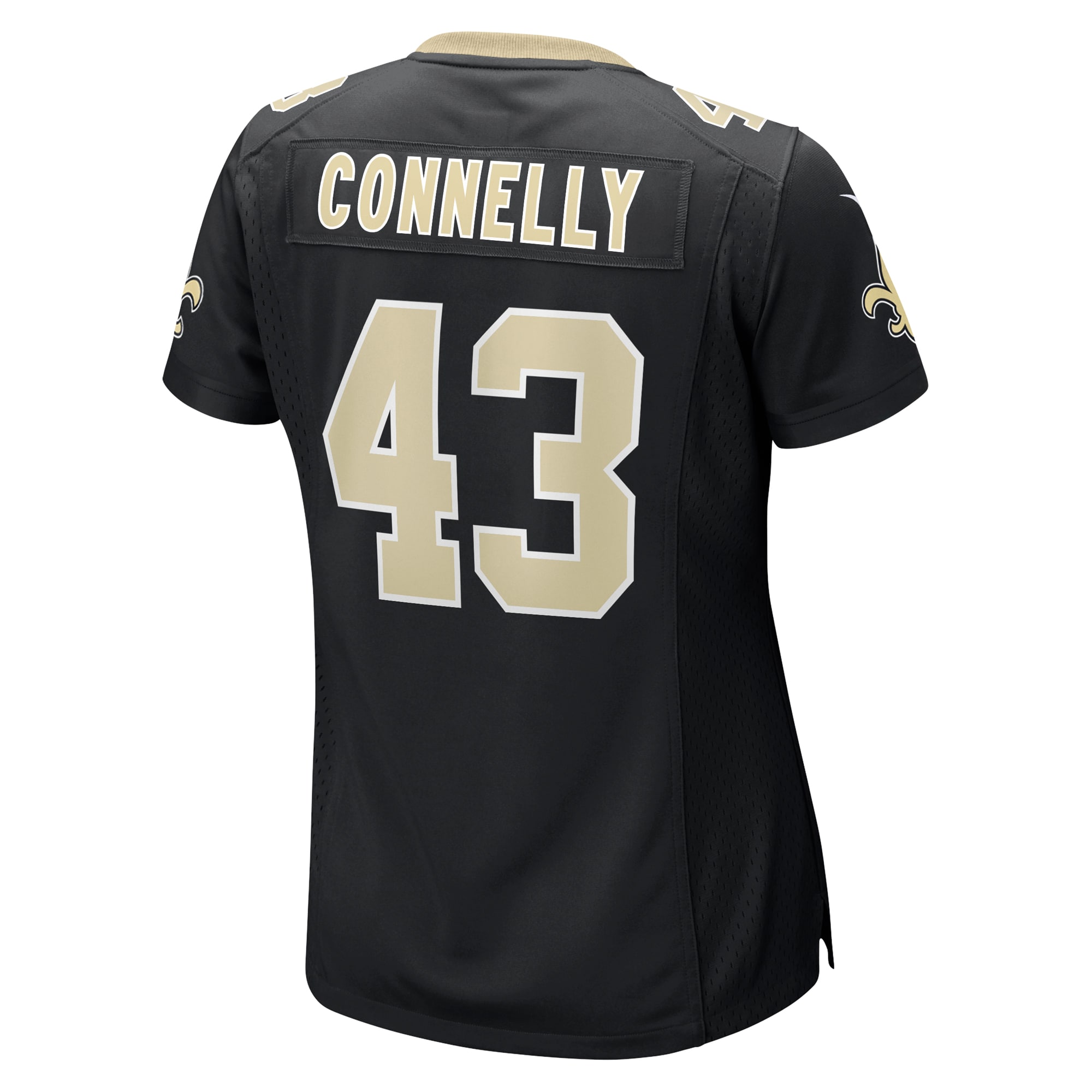 New Orleans Saints Ryan Connelly Black Team Game NFL Jersey Women's