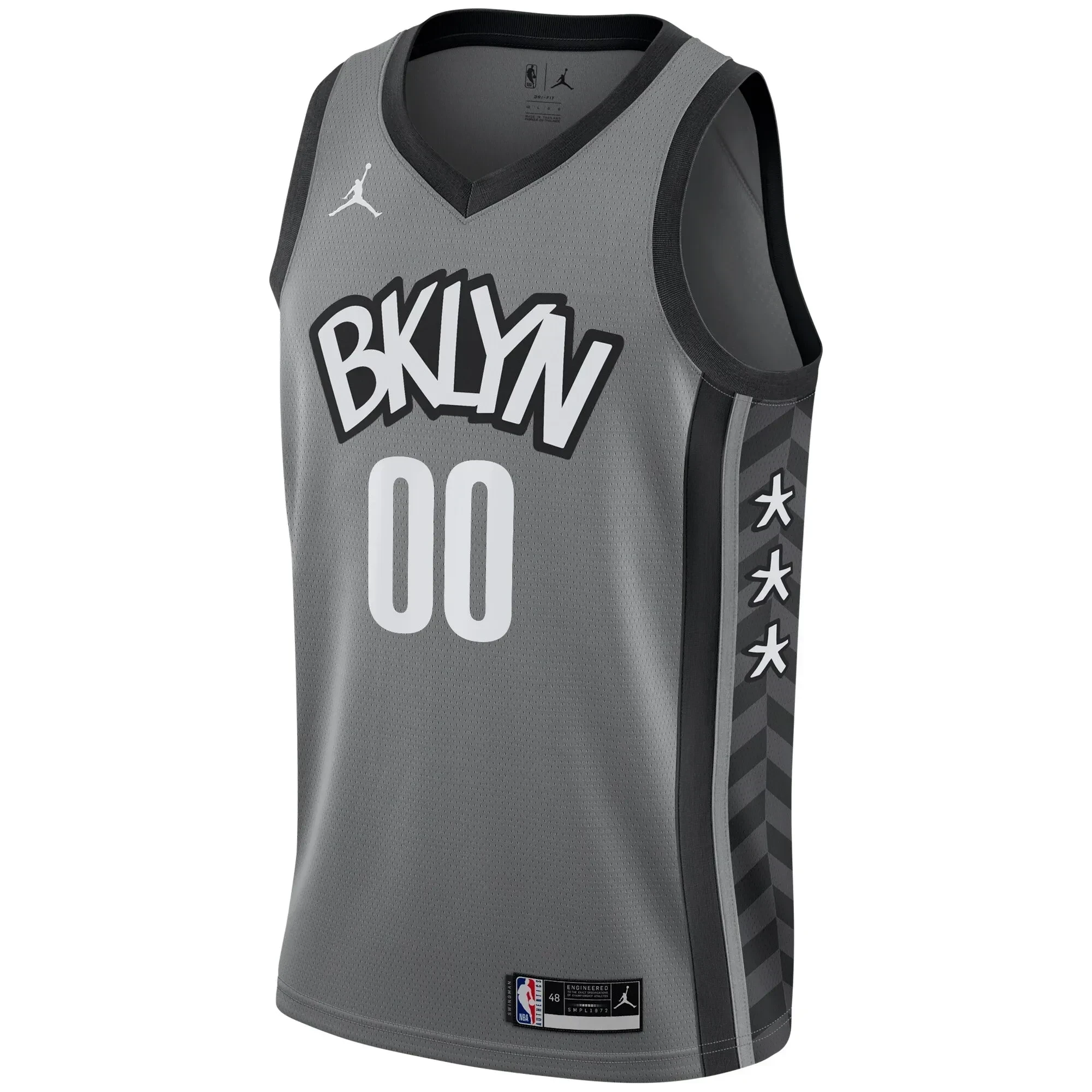 Brooklyn Nets Swingman Custom Statement Edition Gray NBA Jersey Men's
