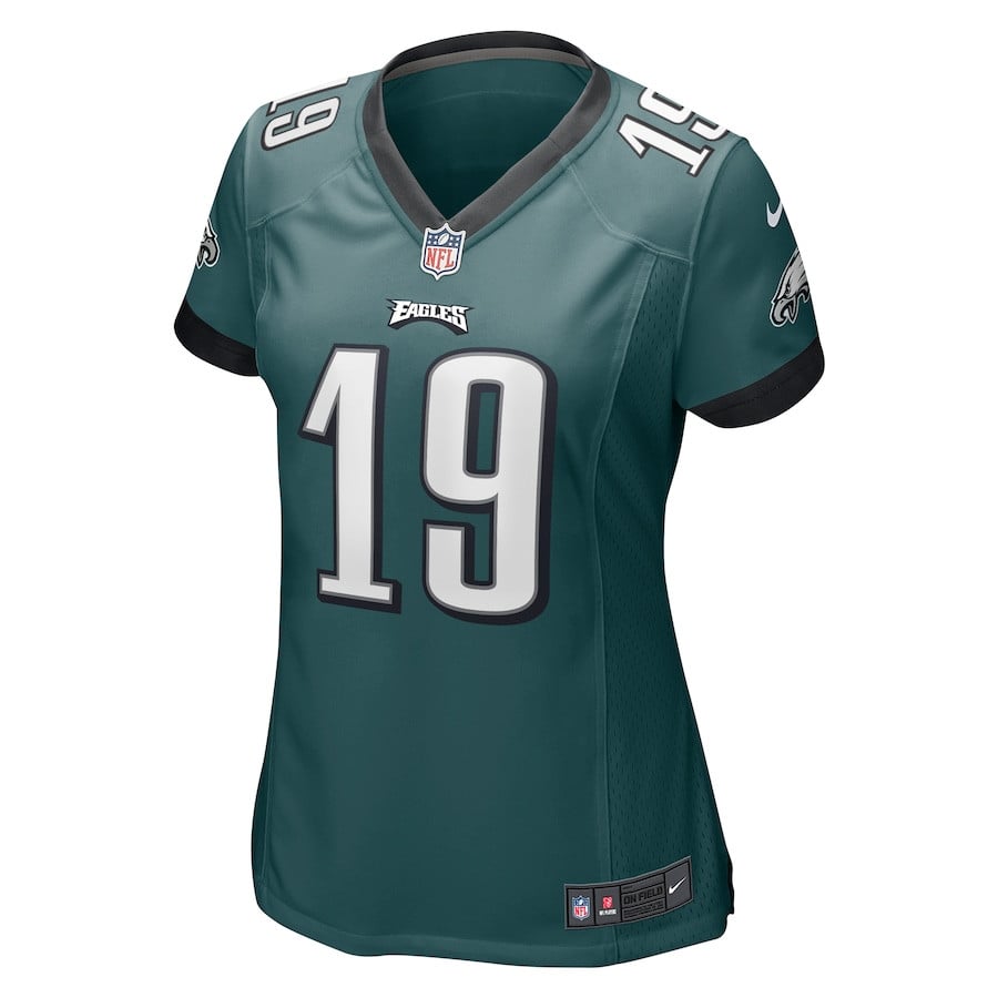 Tanner McKee 19 Philadelphia Eagles Team Game Midnight Green NFL Jersey Women's