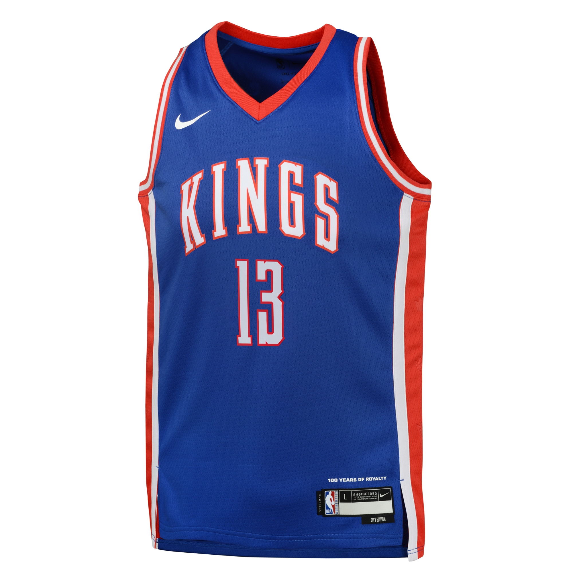Camiseta City Edition Swingman Sacramento Kings 2024 Azul Keegan Murray Juvenil NBA Jersey Men's