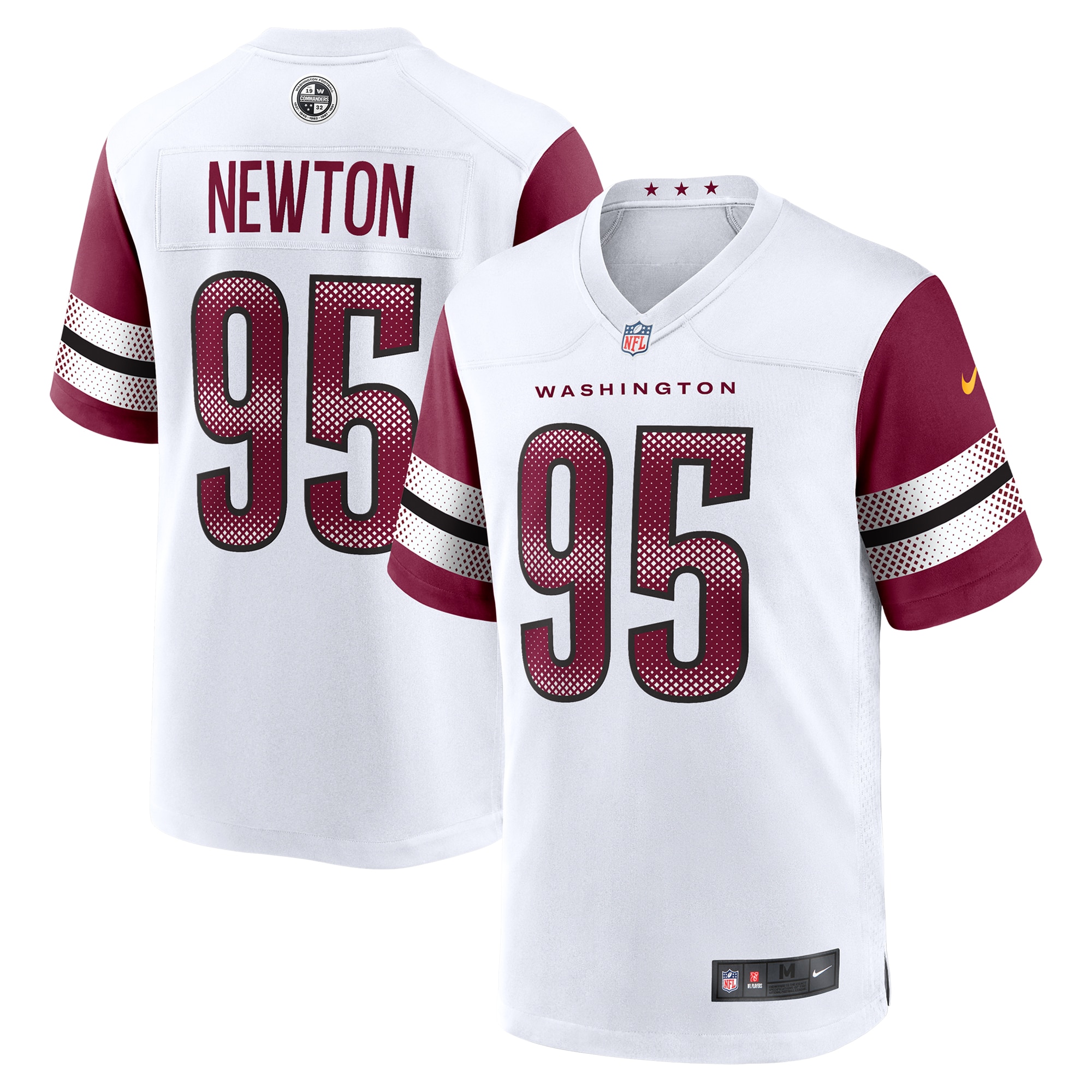 Washington Commanders Jer'Zhan Newton White Game NFL Jersey Men's