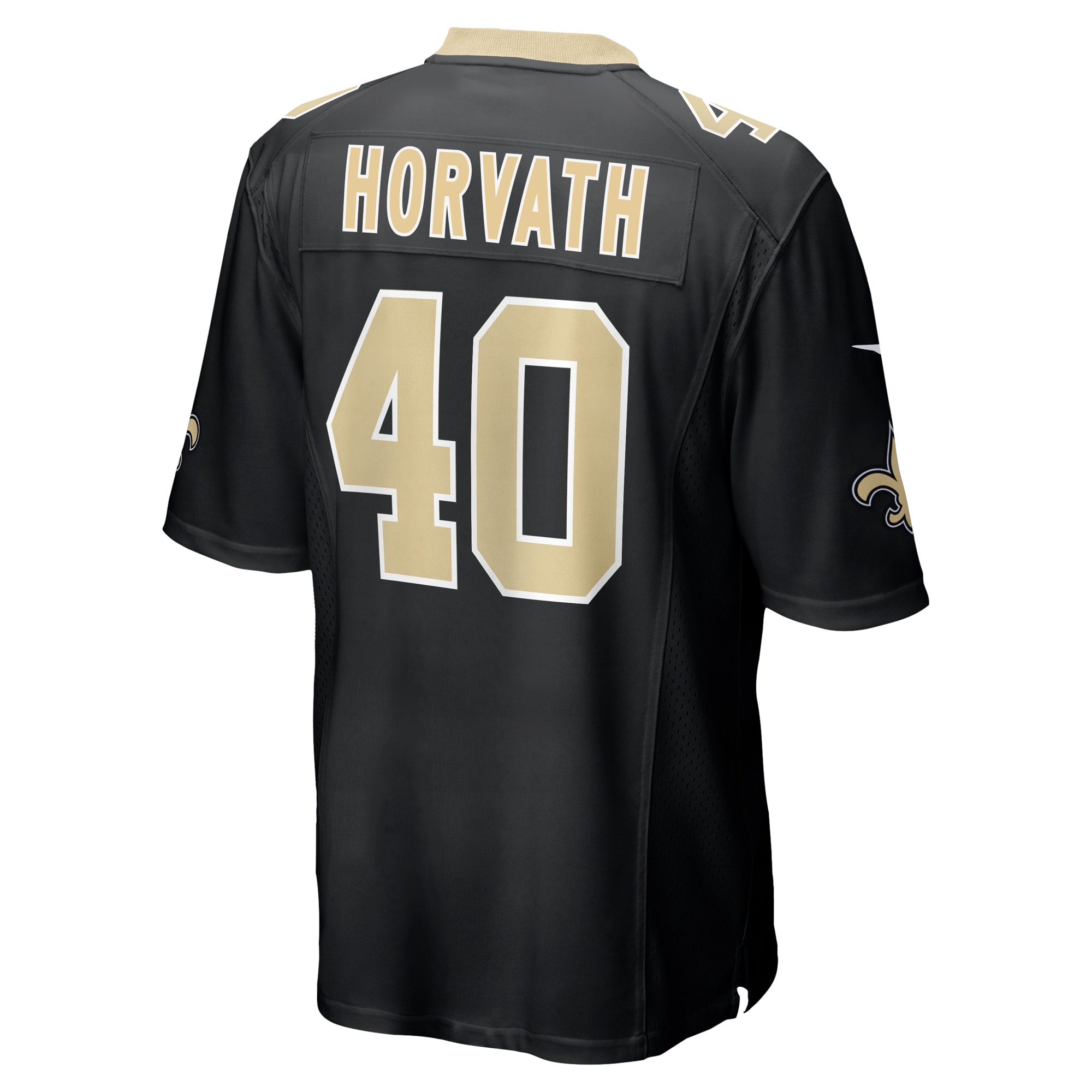 New Orleans Saints Zander Horvath Black Game NFL Jersey Men's