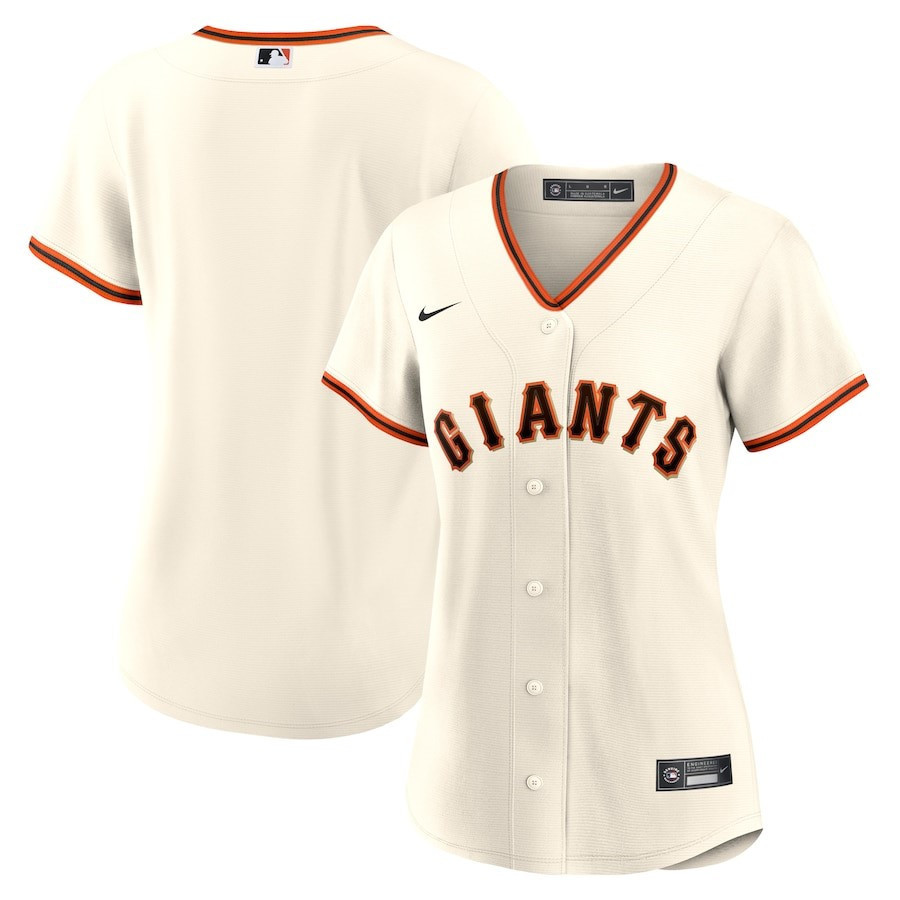 San Francisco Giants Home Blank Cream MLB Jersey Women's