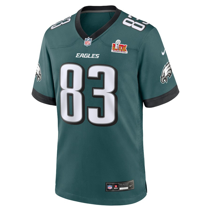 Jahan Dotson #83 Philadelphia Eagles Super Bowl LIX Midnight Green NFL Jersey Youth