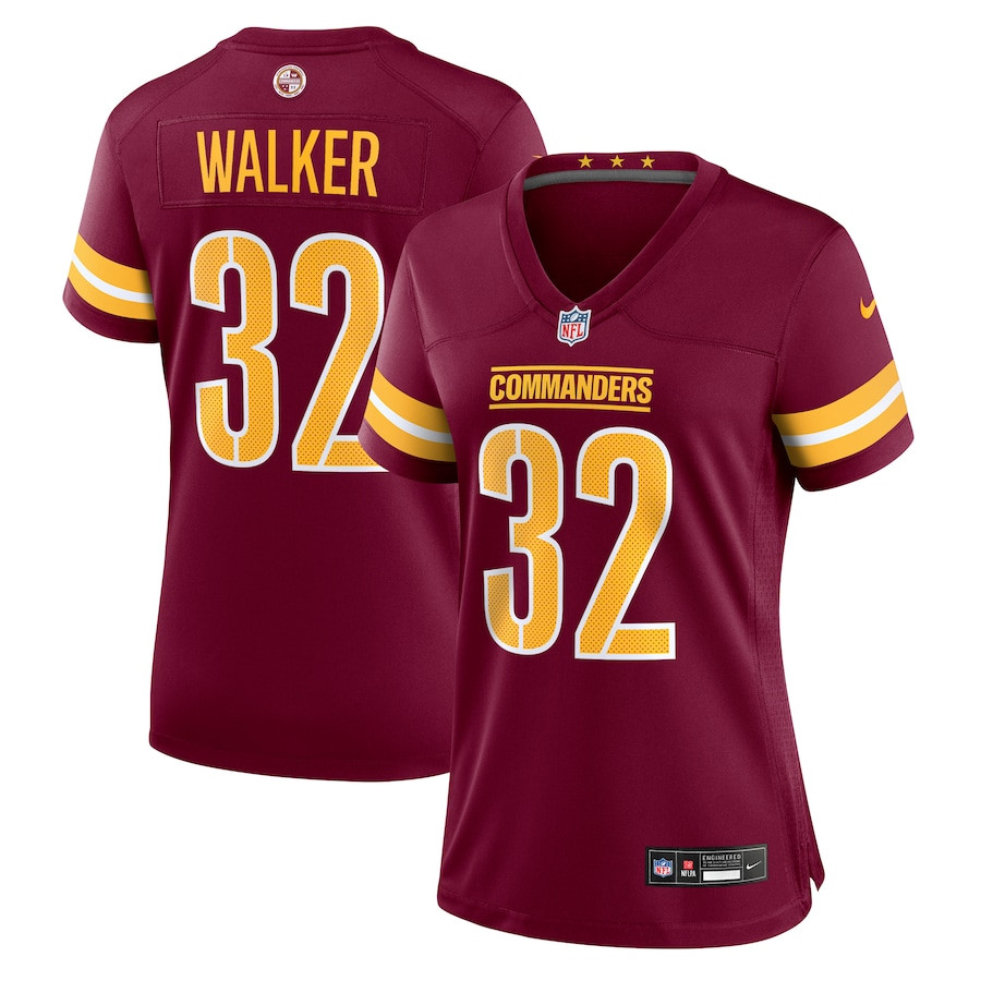 Mykal Walker 32 Washington Commanders Game Burgundy NFL Jersey Women's