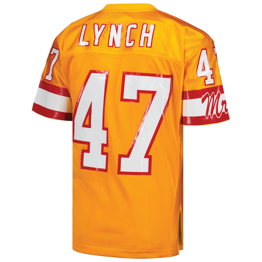 John Lynch 47 Tampa Bay Buccaneers 1993 Throwback Game Orange NFL Jersey Men's