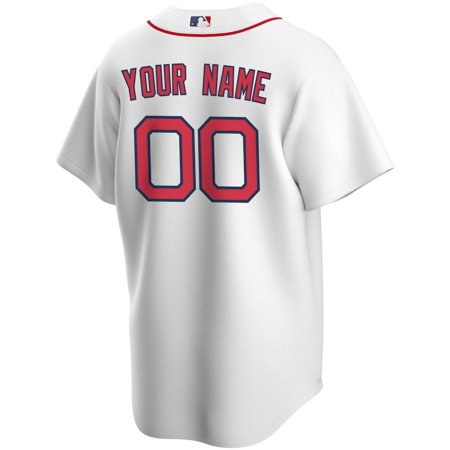 Boston Red Sox Home Custom White MLB Jersey Men's