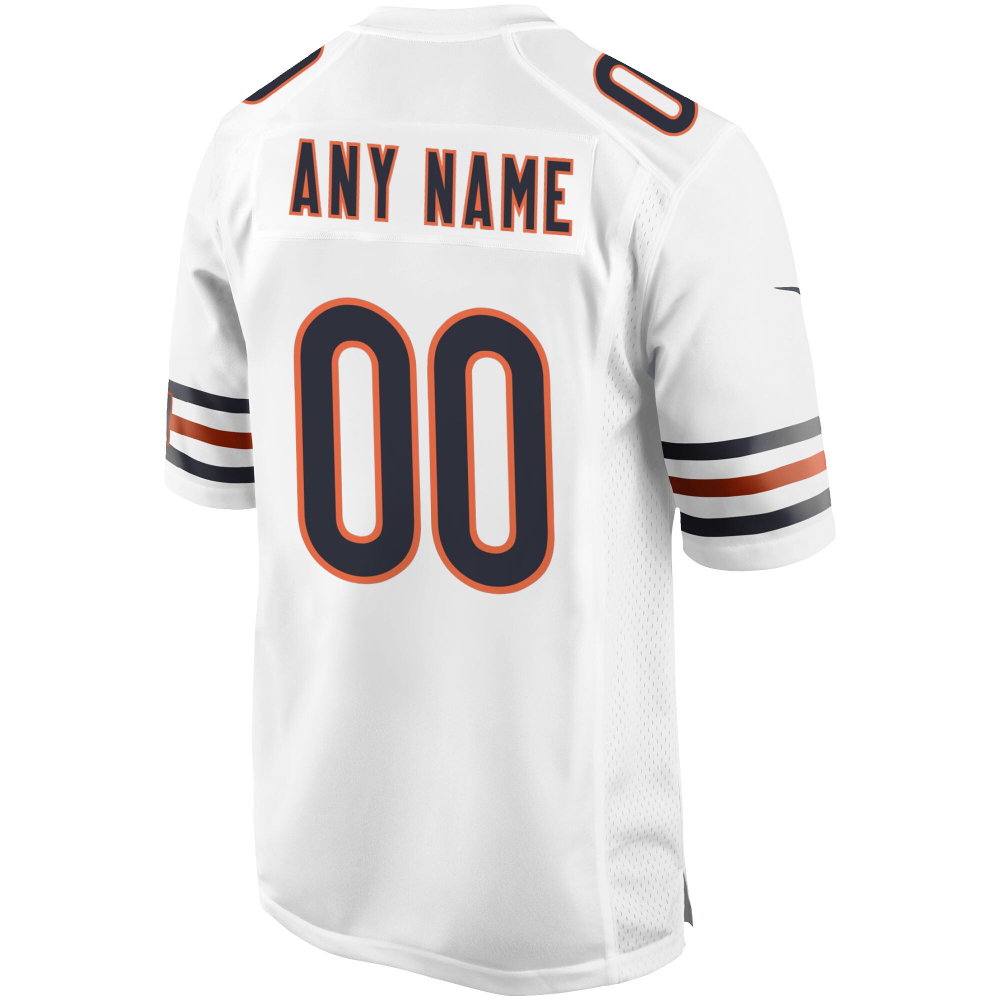 Chicago Bears White Custom Game NFL Jersey Men's