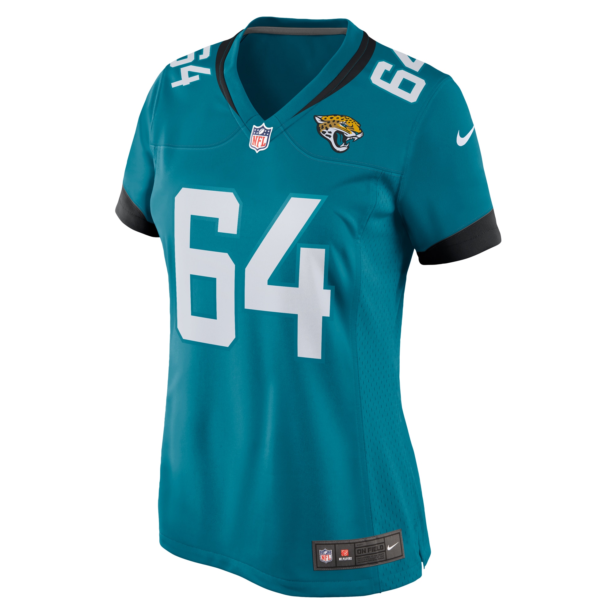 Jacksonville Jaguars Coy Cronk Teal Game Player NFL Jersey Women's