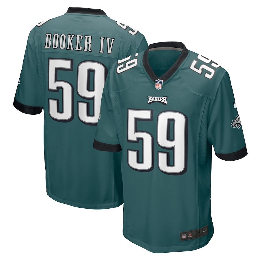 Thomas Booker IV 59 Philadelphia Eagles Game Midnight Green NFL Jersey Men's