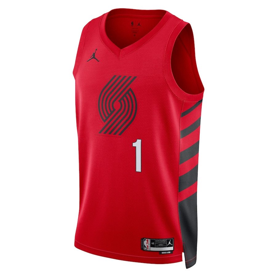 Anfernee Simons 1 Portland Trail Blazers Unisex Swingman Statement Edition Red NBA Jersey Unisex