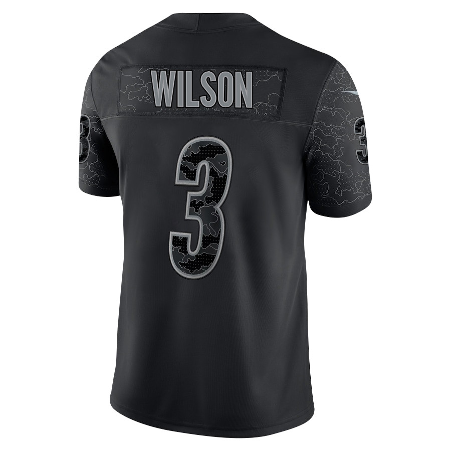 Russell Wilson 3 Pittsburgh Steelers RFLCTV Limited Game Black NFL Jersey Men's