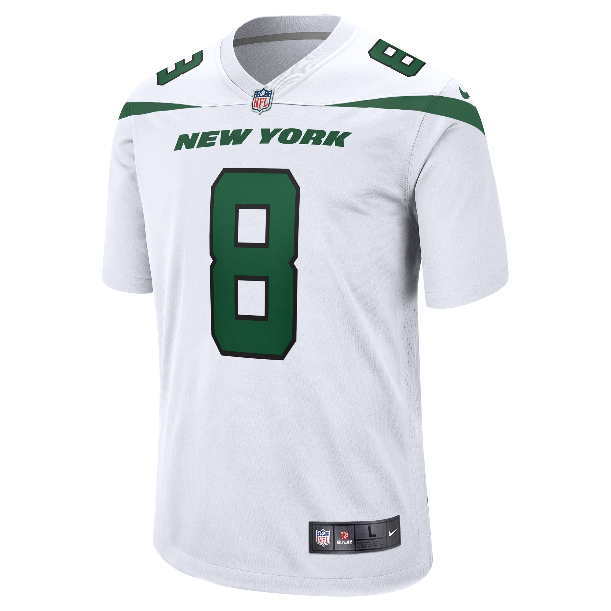 New York Jets Aaron Rodgers White Game NFL Jersey Men's
