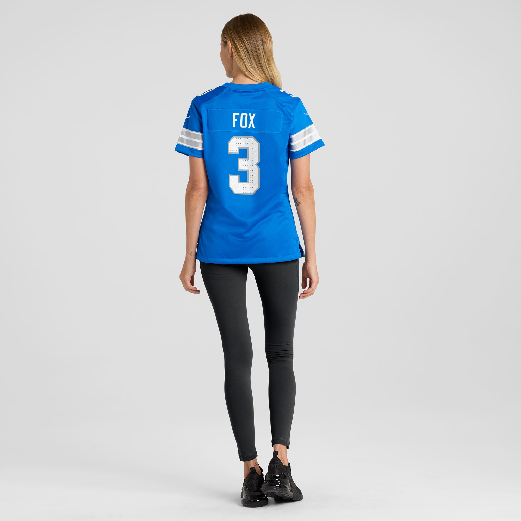 Detroit Lions Jack Fox Blue Team Game NFL Jersey Women's