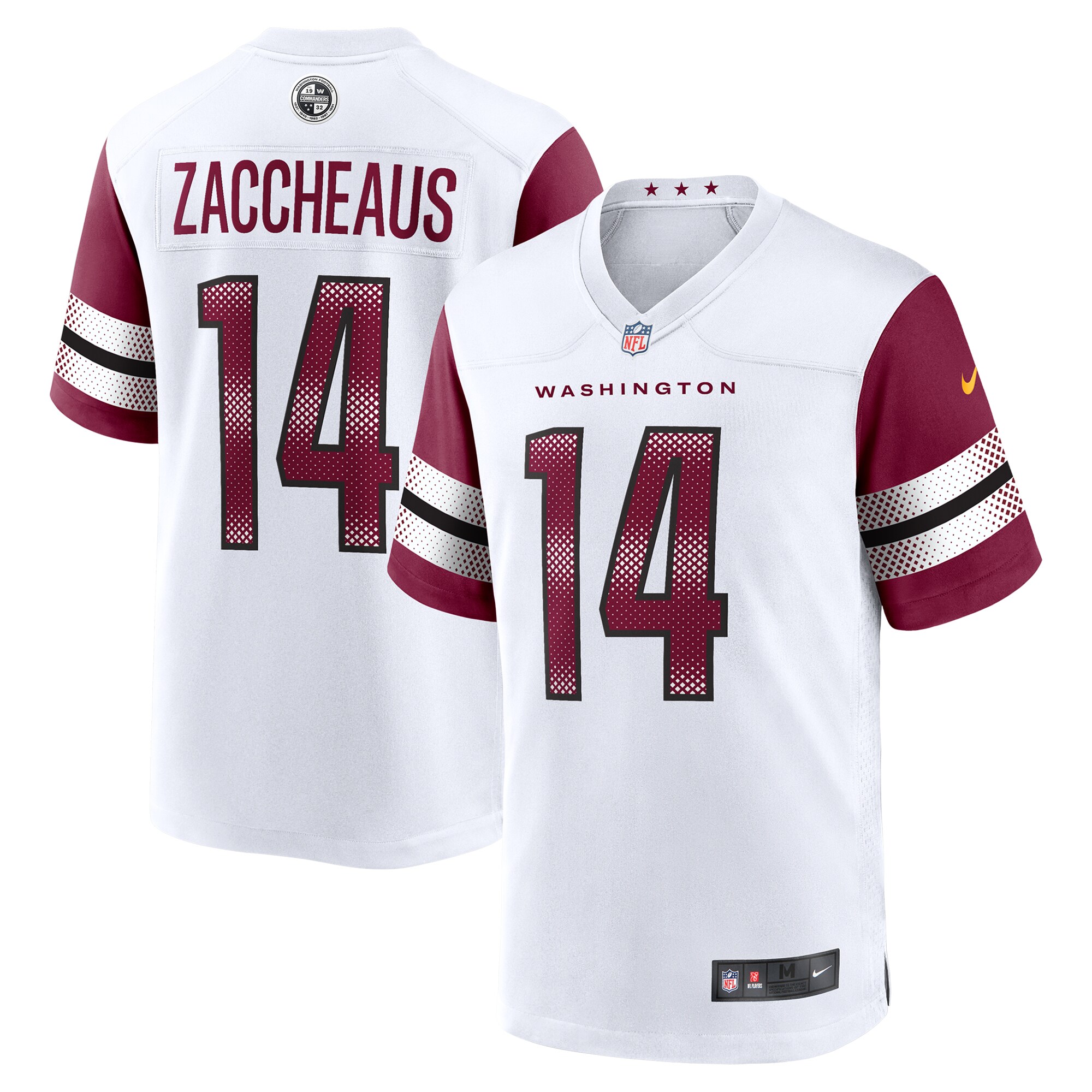 Washington Commanders Olamide Zaccheaus White Game NFL Jersey Men's