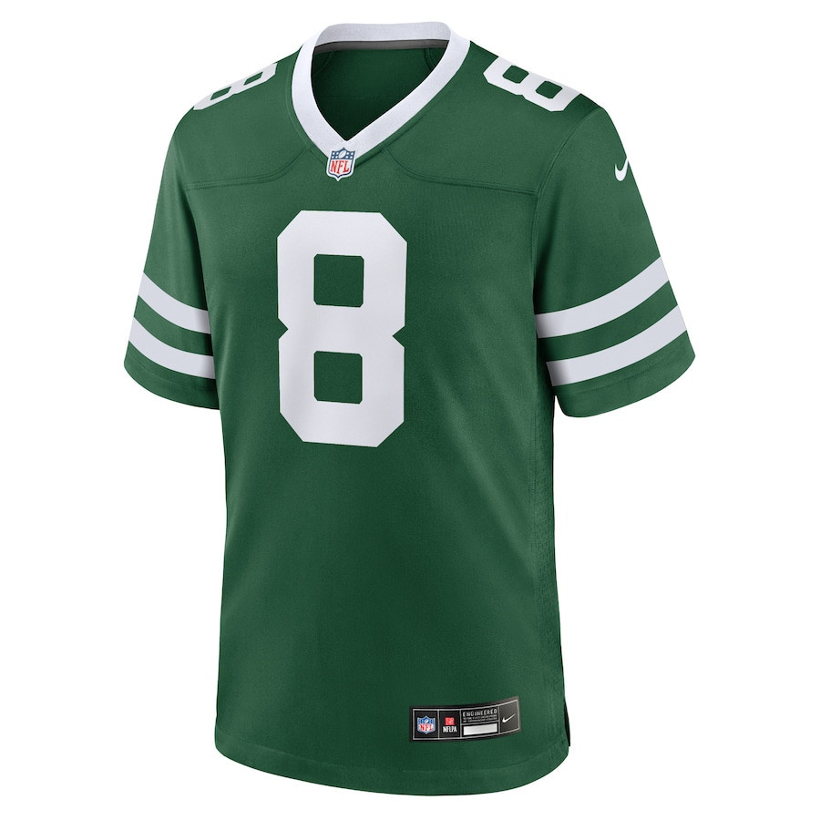 Aaron Rodgers 8 New York Jets Game Legacy Green NFL Jersey Men's