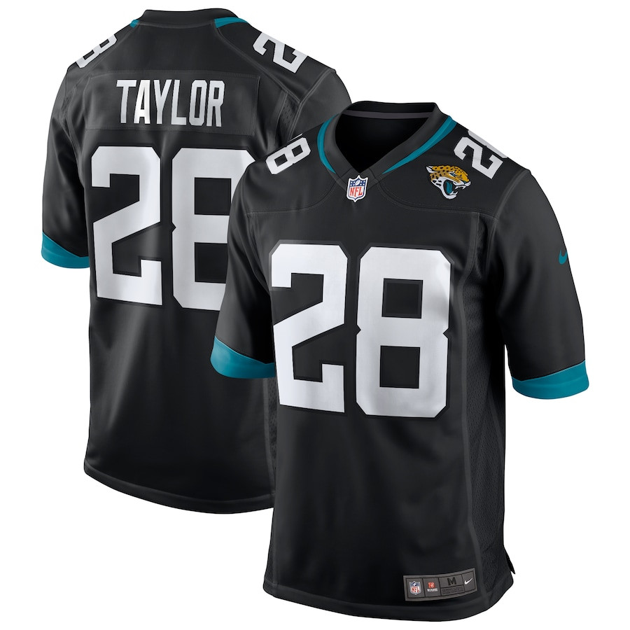 Fred Taylor 28 Jacksonville Jaguars Game Retired Black NFL Jersey Men's