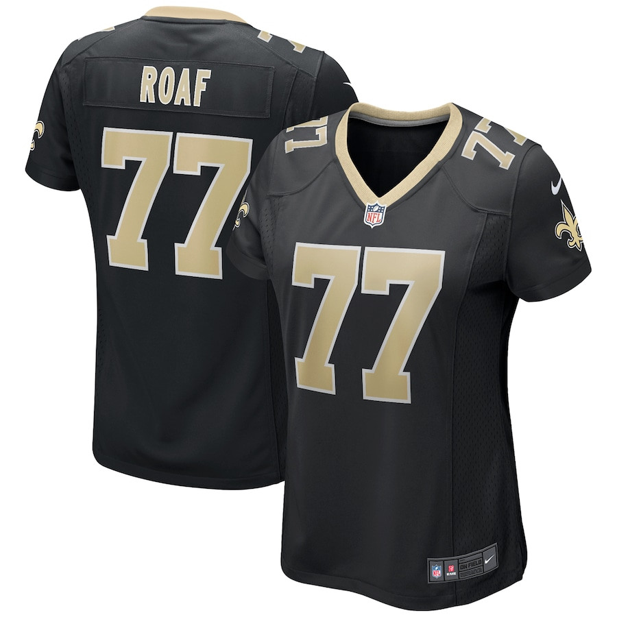 Willie Roaf 77 New Orleans Saints Game Retired Black NFL Jersey Women's