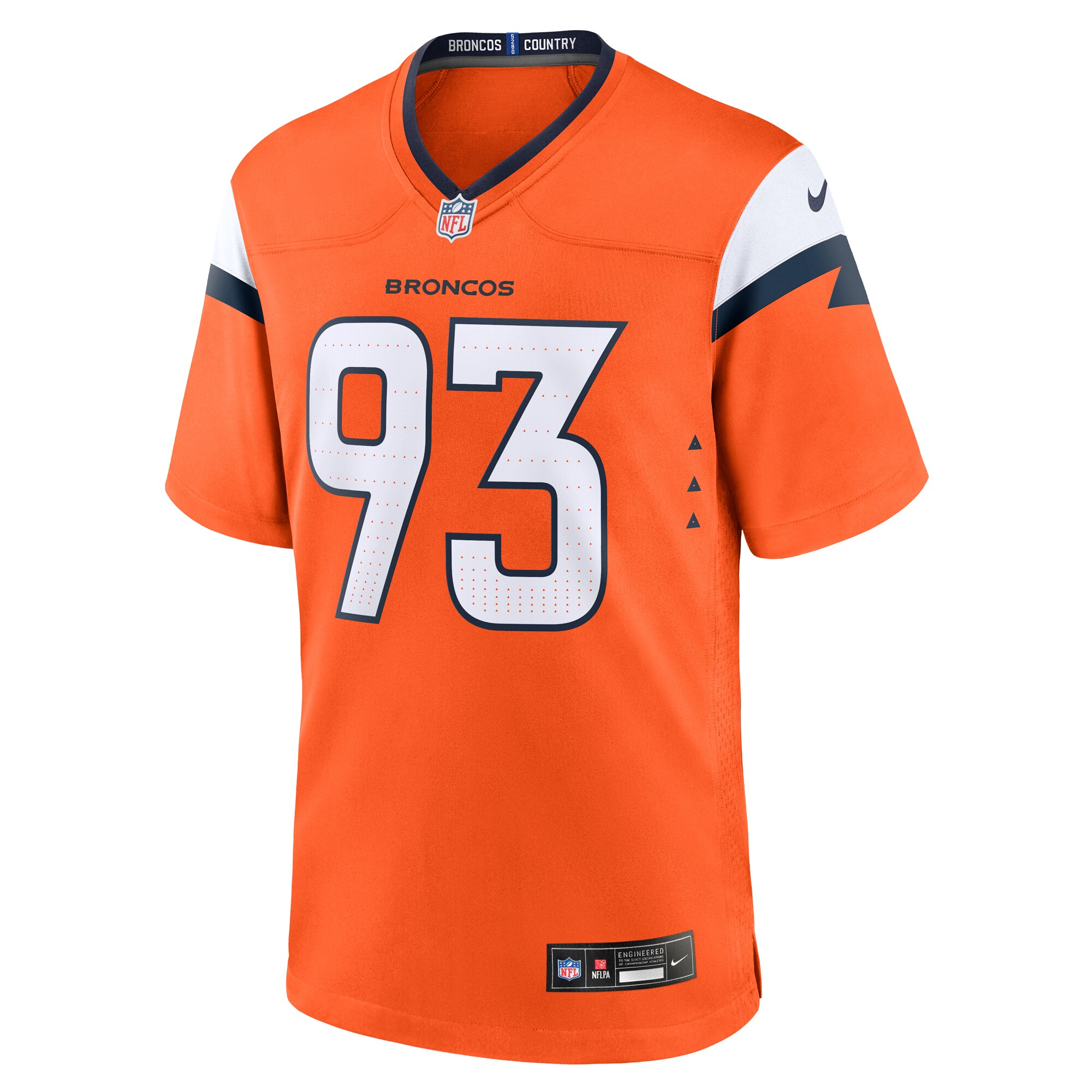 Denver Broncos D.J. Jones Orange Team Game NFL Jersey Men's