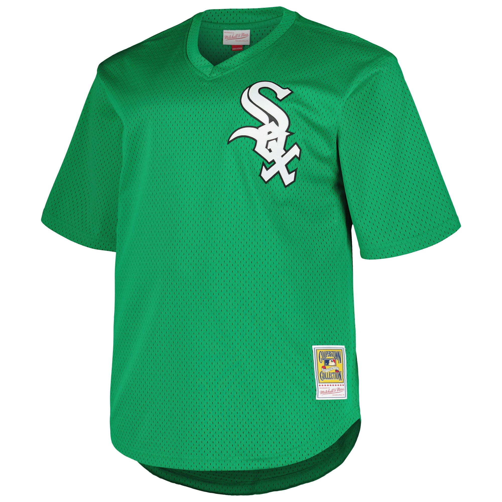 Chicago White Sox Frank Thomas Profile Kelly Green Big Tall Cooperstown Collection Mesh Batting Practice MLB Jersey Men's