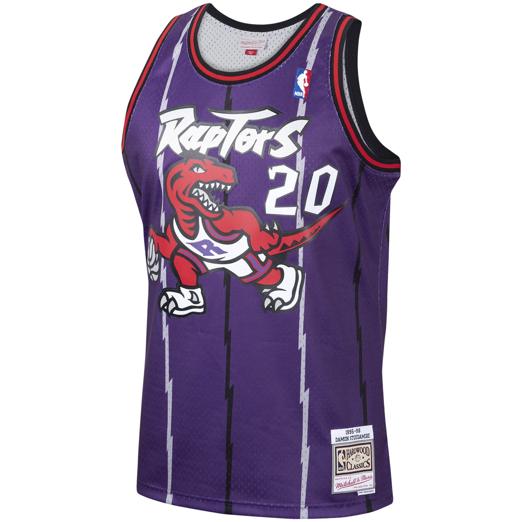 Mitchell Ness Damon Stoudamire Purple Toronto Raptors 1995-96 Hardwood Classics Swingman Player NBA Jersey Men's