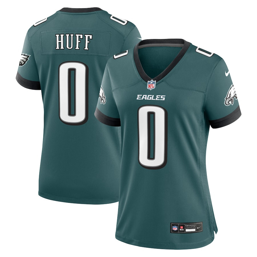 Bryce Huff 0 Philadelphia Eagles Game Midnight Green NFL Jersey Women's