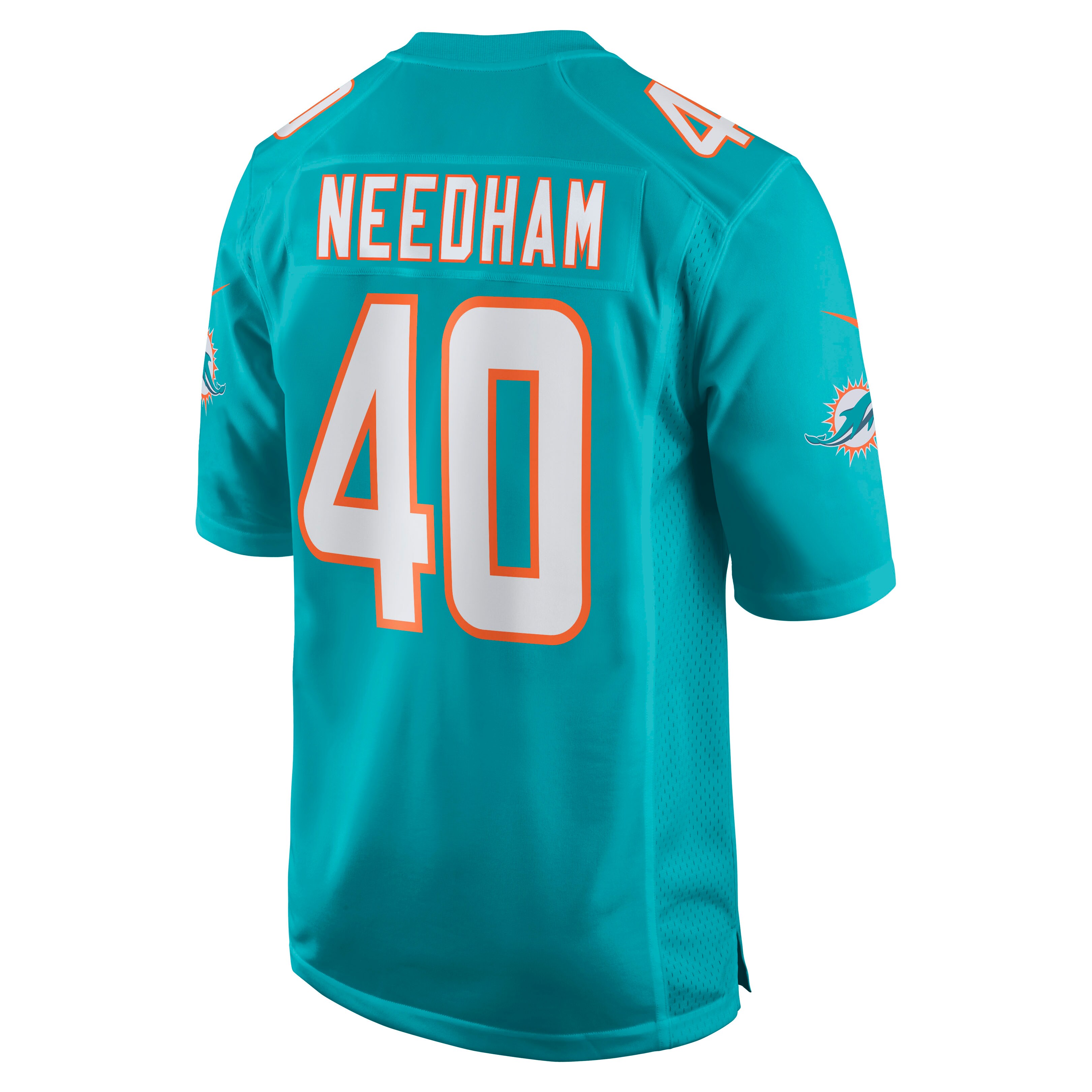 Miami Dolphins Nik Needham Aqua Game NFL Jersey Men's