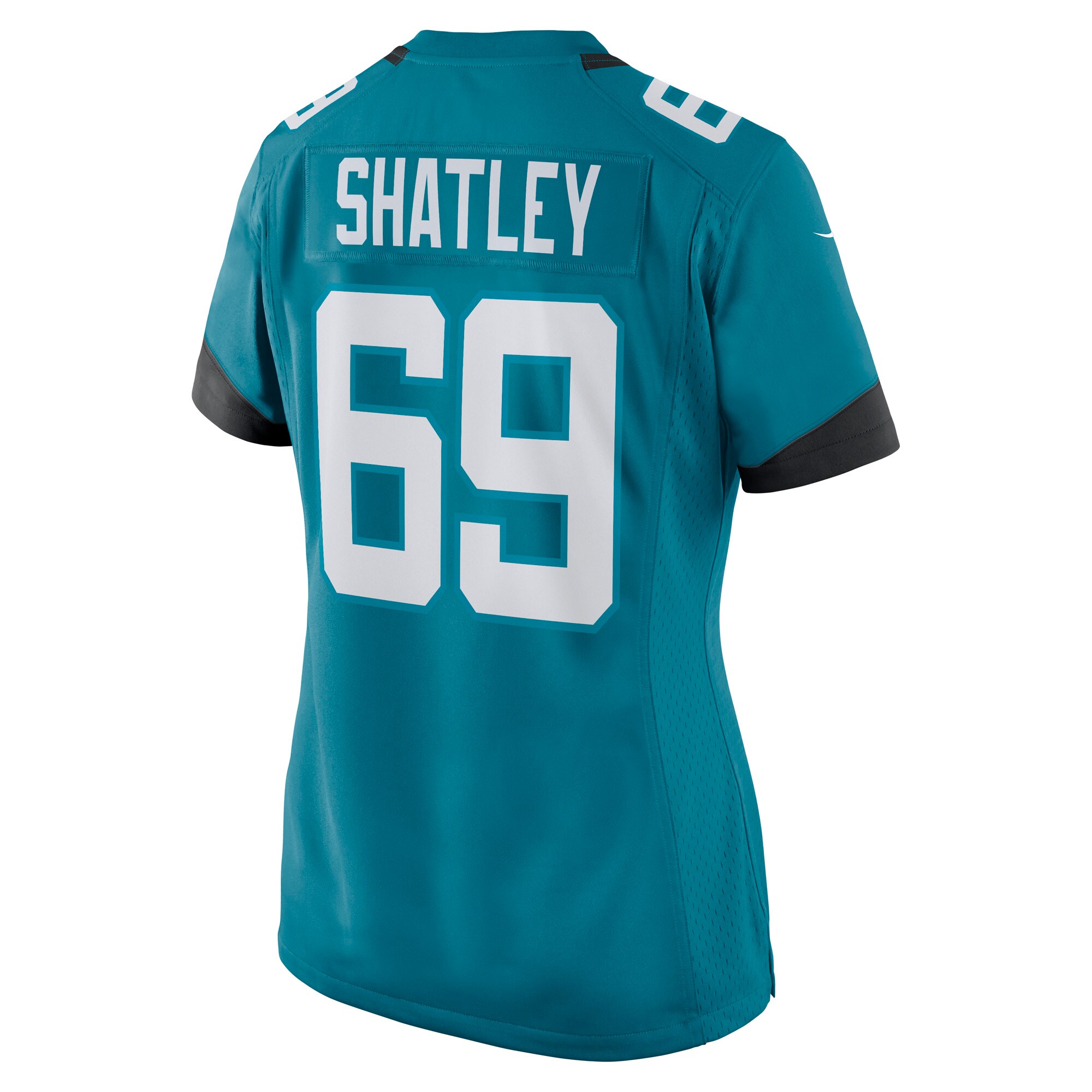 Jacksonville Jaguars Tyler Shatley Teal Game NFL Jersey Women's