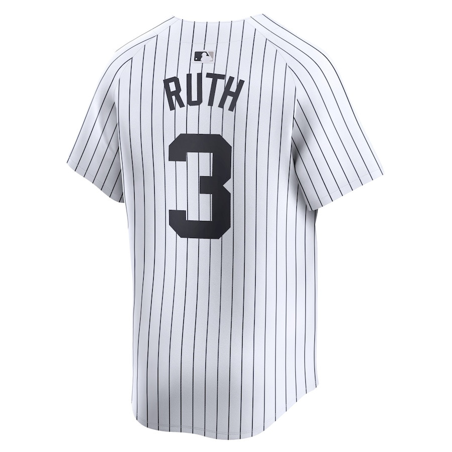 Babe Ruth 3 New York Yankees Home Limited Player White MLB Jersey Men's