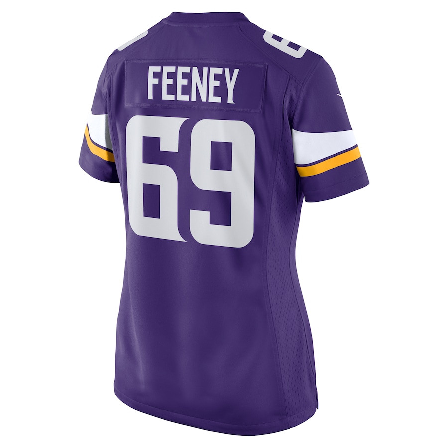 Dan Feeney 69 Minnesota Vikings Team Game Purple NFL Jersey Women's