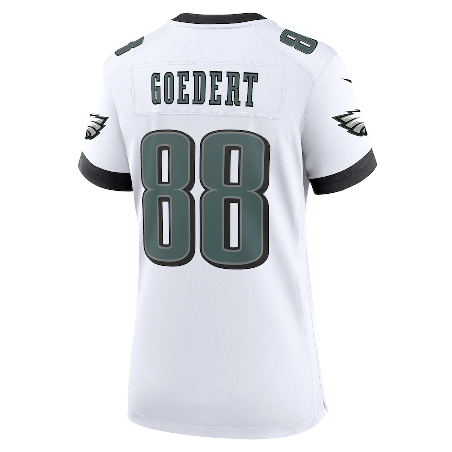 Dallas Goedert 88 Philadelphia Eagles White Game White NFL Jersey Women's