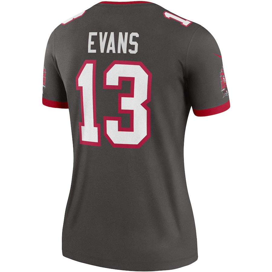 Mike 13 Evans Tampa Bay Buccaneers Alternate Legend Pewter NFL Jersey Women's