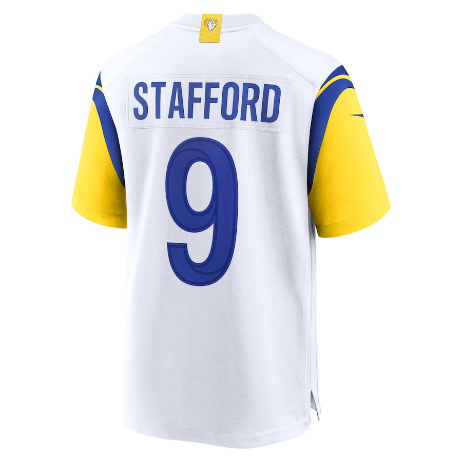 Matthew Stafford 9 Los Angeles Rams Alternate Game White NFL Jersey Men's