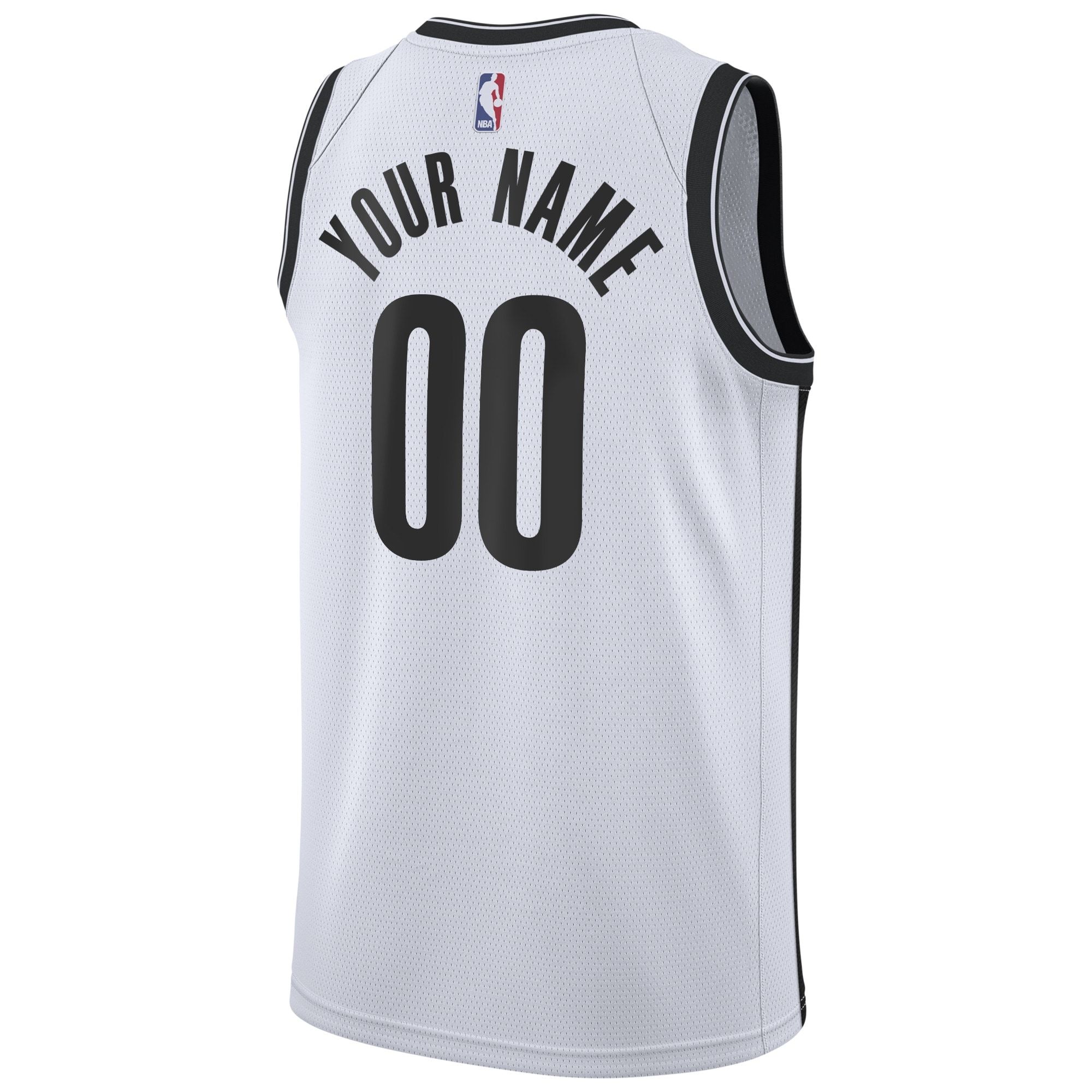 Brooklyn Nets Association Edition Swingman White Custom NBA Jersey Men's